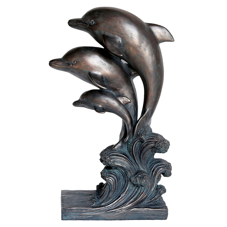 plastic large dolphin statue for garden decoration